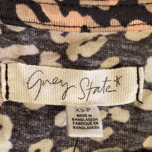 Anthropologie NWT Grey State Chiara Dress Diagonal Animal Print Midi size XS Pet - Picture 6 of 16